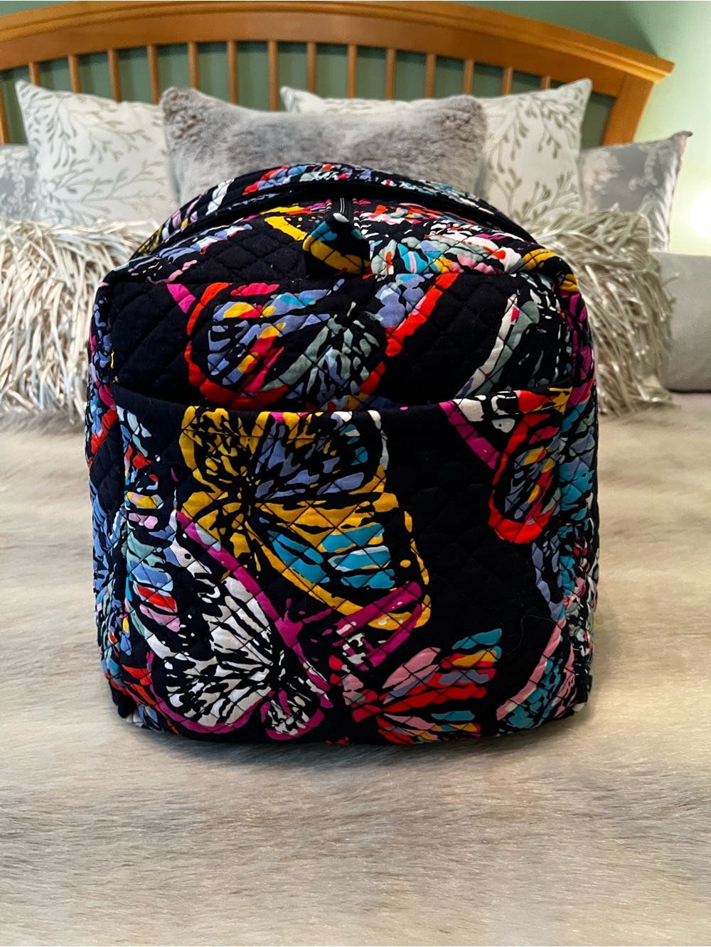 VERA BRADLEY Butterfly Flutter 2018 Iconic Ultimate Travel Duffle Bag Tech Light - Picture 10 of 15